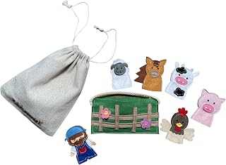 Old MacDonald Had A Farm Nursery Rhyme Finger Puppet Farm Animal Finger Puppets for Kids
