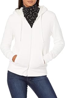 Amazon Essentials Women's Sherpa-Lined Fleece Full-Zip Hooded Jacket with Drawstring (Available in Plus Size)
