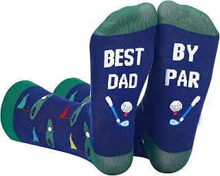 Funny Golf Socks for Men Dad,Christmas Birthday Gift From Daughter Wife Son