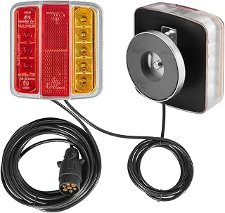 SPARKMOTO LED Magnetic Trailer Lights, Magnetic Led Trailer Lights With Cable 12V, LED Towing Tail Lights With Magnets Wired 2.5M/7.5M Cable and 7pin Trailer Plug