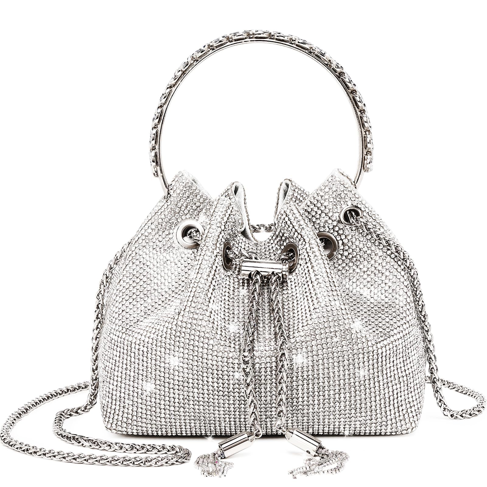 Rhinestone Purse Women Glitter Handbag Sparkly Evening Clutch Bling Shoulder Bag