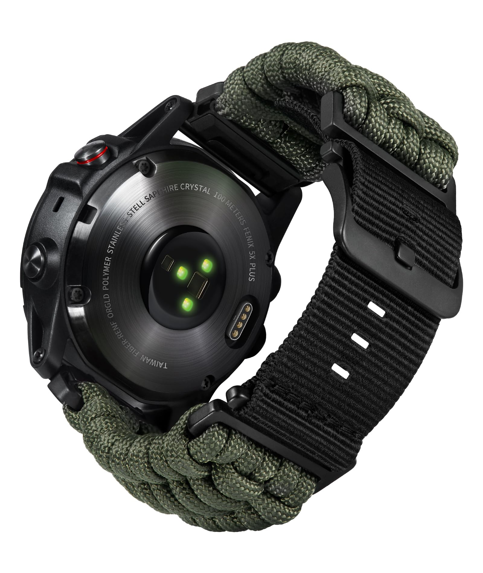 BINLUN Compatible with Garmin 20mm 22mm 26mm Braided Military Paracord Strap Spo
