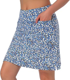 beroy Women's 20 Inch Knee Length Athletic Skirt with Shorts