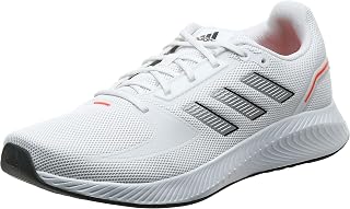 Adidas Men's RUNFALCON 2.0 Running Shoe, FTWR White Silver Met Solar Red, 11