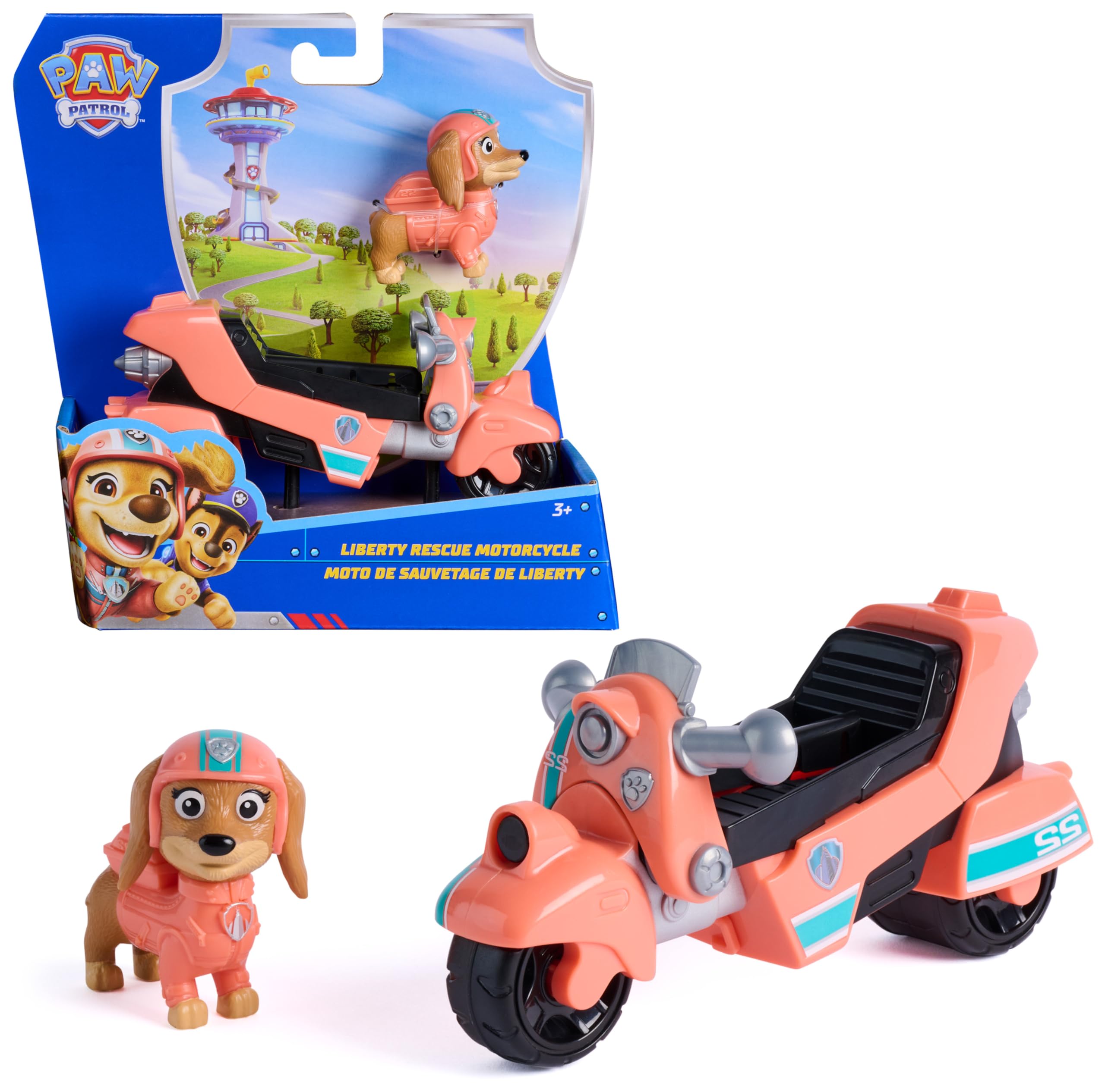 Paw Patrol Paw Patrol Liberty and Moto Rescue Toy +3 years | 15cm rescue toy bik