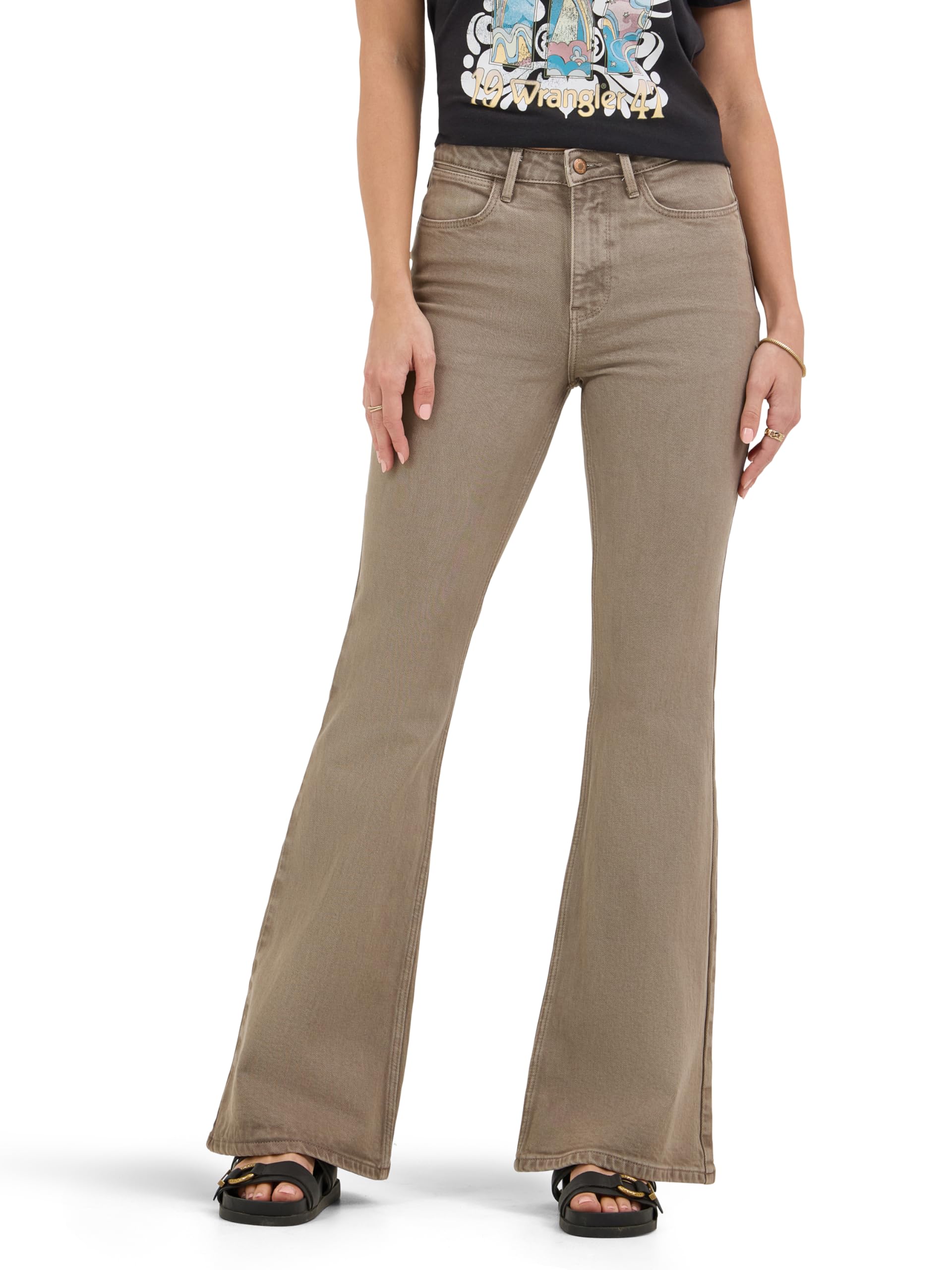Wrangler Womens Women's High Waisted Fierce Flare JeanJeans