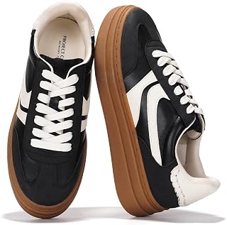 Project Cloud Platform Sneakers for Women Footwear - Memory Foam Insole Womens Shoes, Lightweight and Non-Slip Sole Lace Up Fashion Sneakers for Women 2026 (Volley)