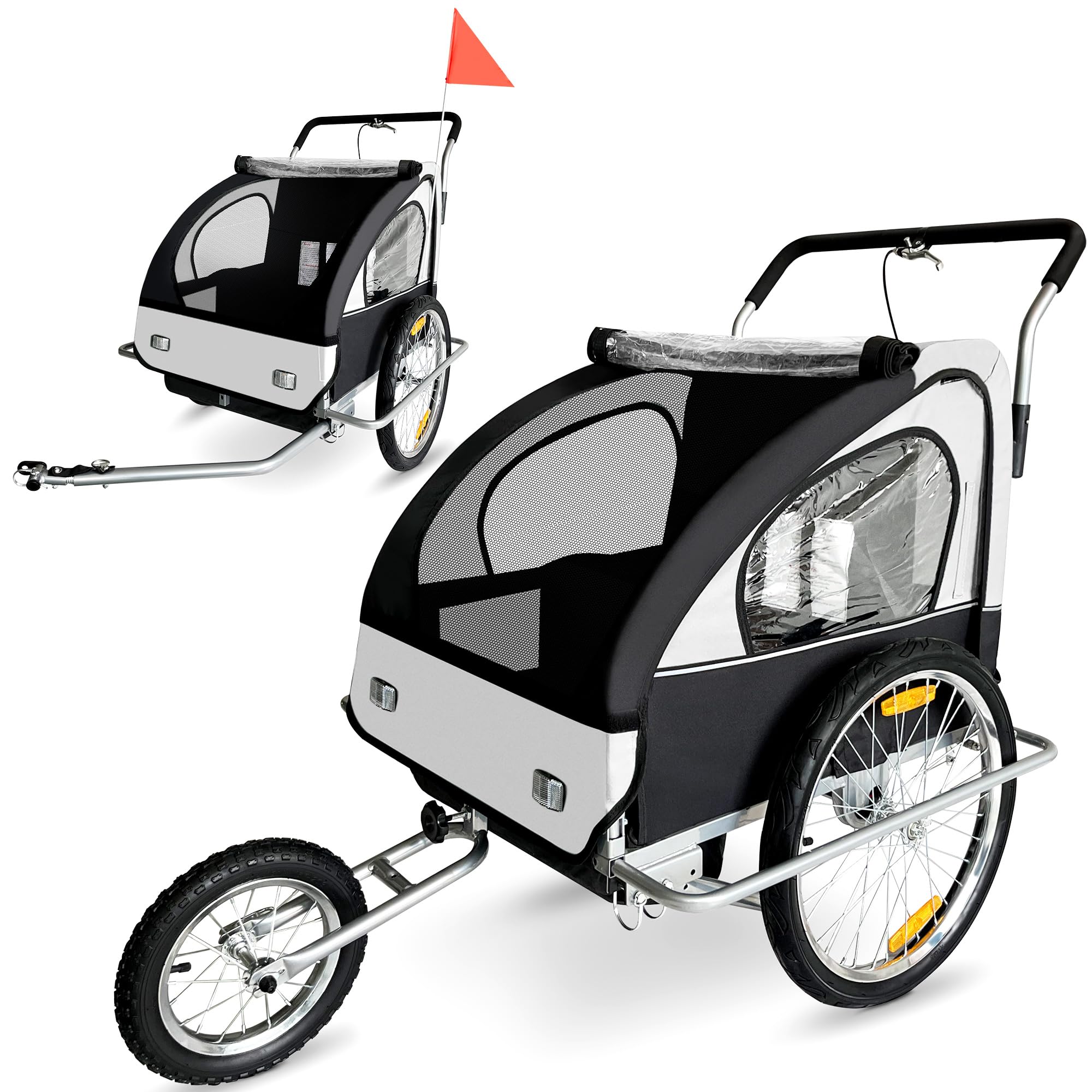 SAMAX Child Bike Trailer Jogger with Suspension Stroller