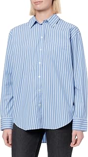 Gant Rel Classic Poplin Striped Shirt Camicia da Donna Donna (Pacco da 1)