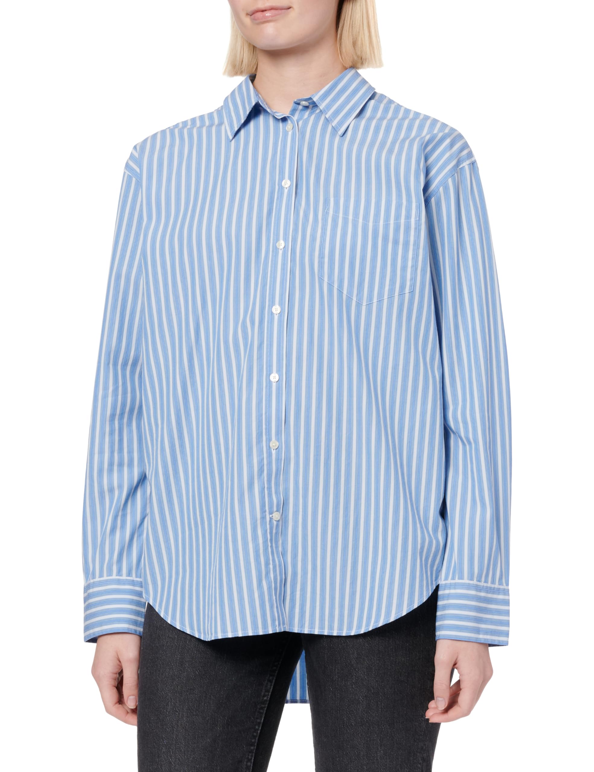 Gant Rel Classic Poplin Striped Shirt Camicia da Donna Donna (Pacco da 1)