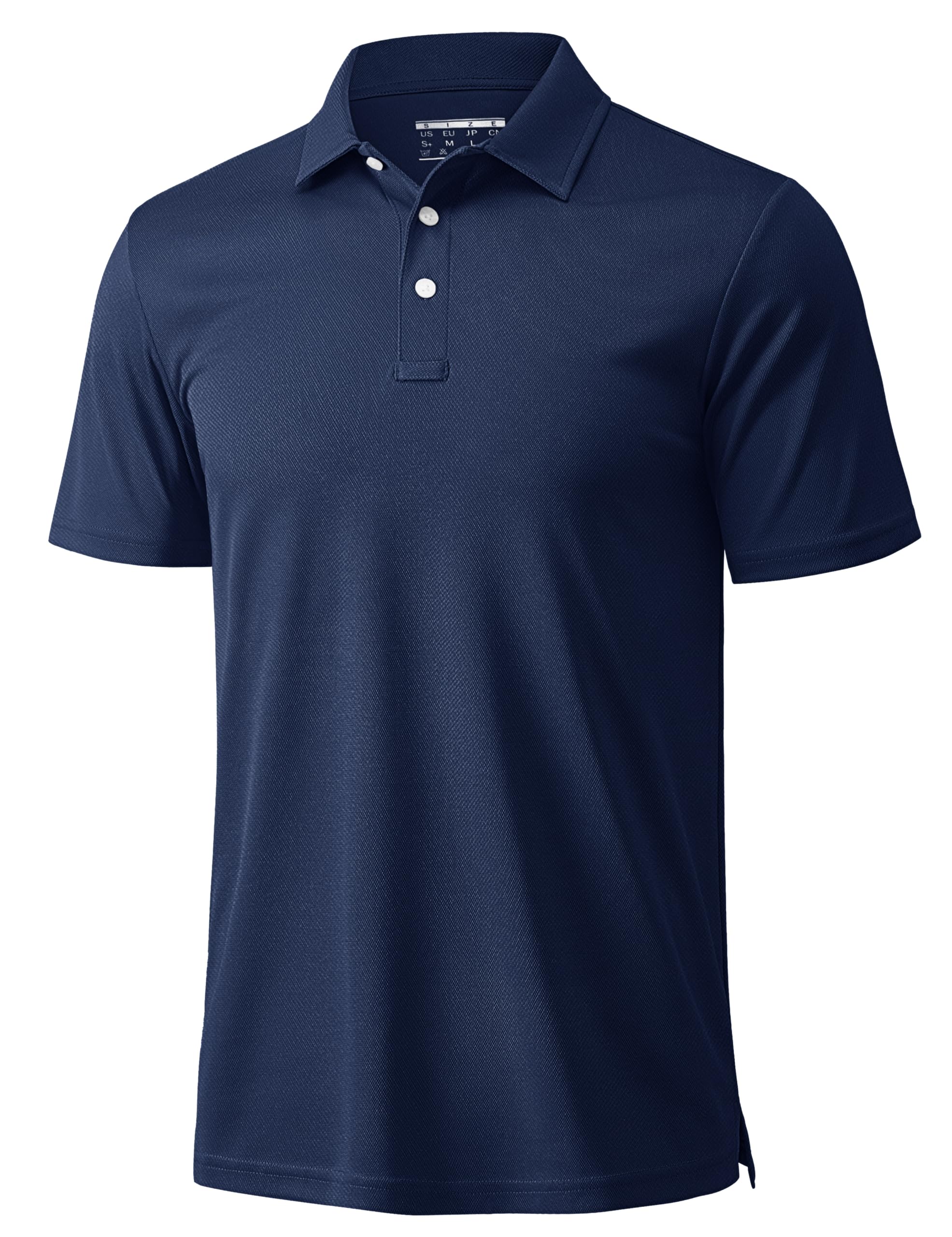 MAGCOMSEN Men's Polo Shirts 3 Buttons Casual Work T Shirts Quick Dry Short Sleev