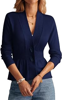 GRACE KARIN Women 2026 Button Down Lightweight Cardigan Casual Open Front Sweater Crochet Tops Knitted Coat