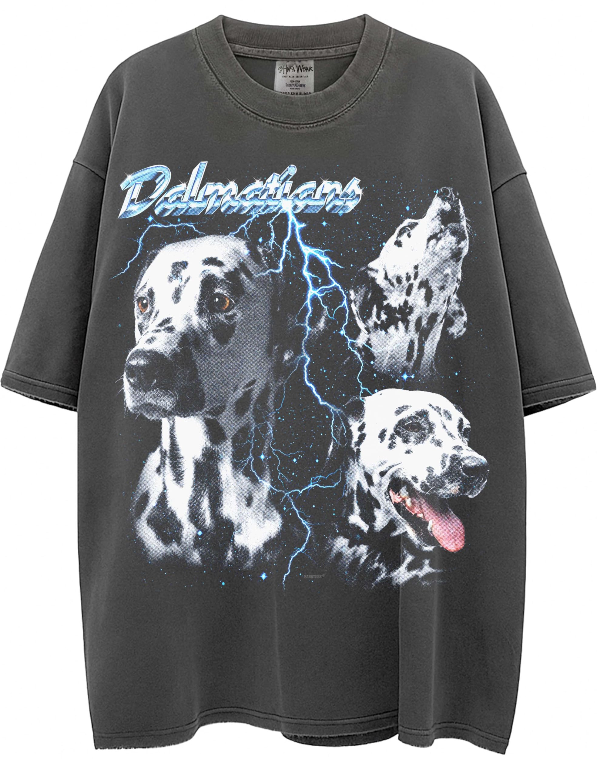 Heavy Metal Dogs – Heavyweight, Washed & Oversized Shaka-Wear Drop Shoulder Tshi