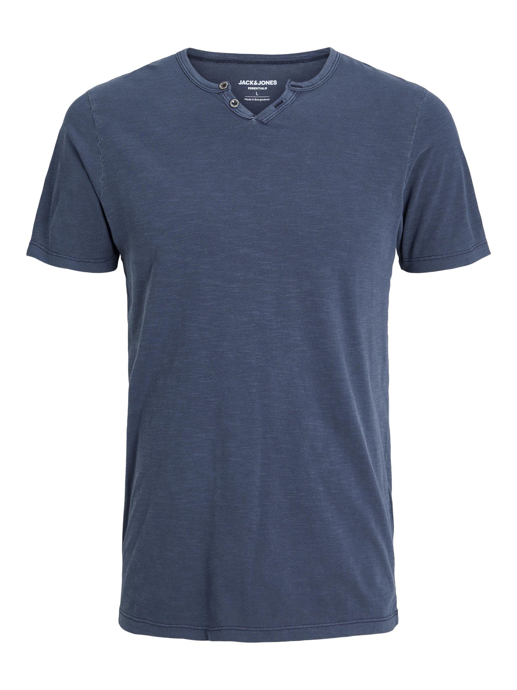 JACK & JONES JJESPLIT Men's Basic V-Neck Short Sleeve Cotton Jersey T-Shirt