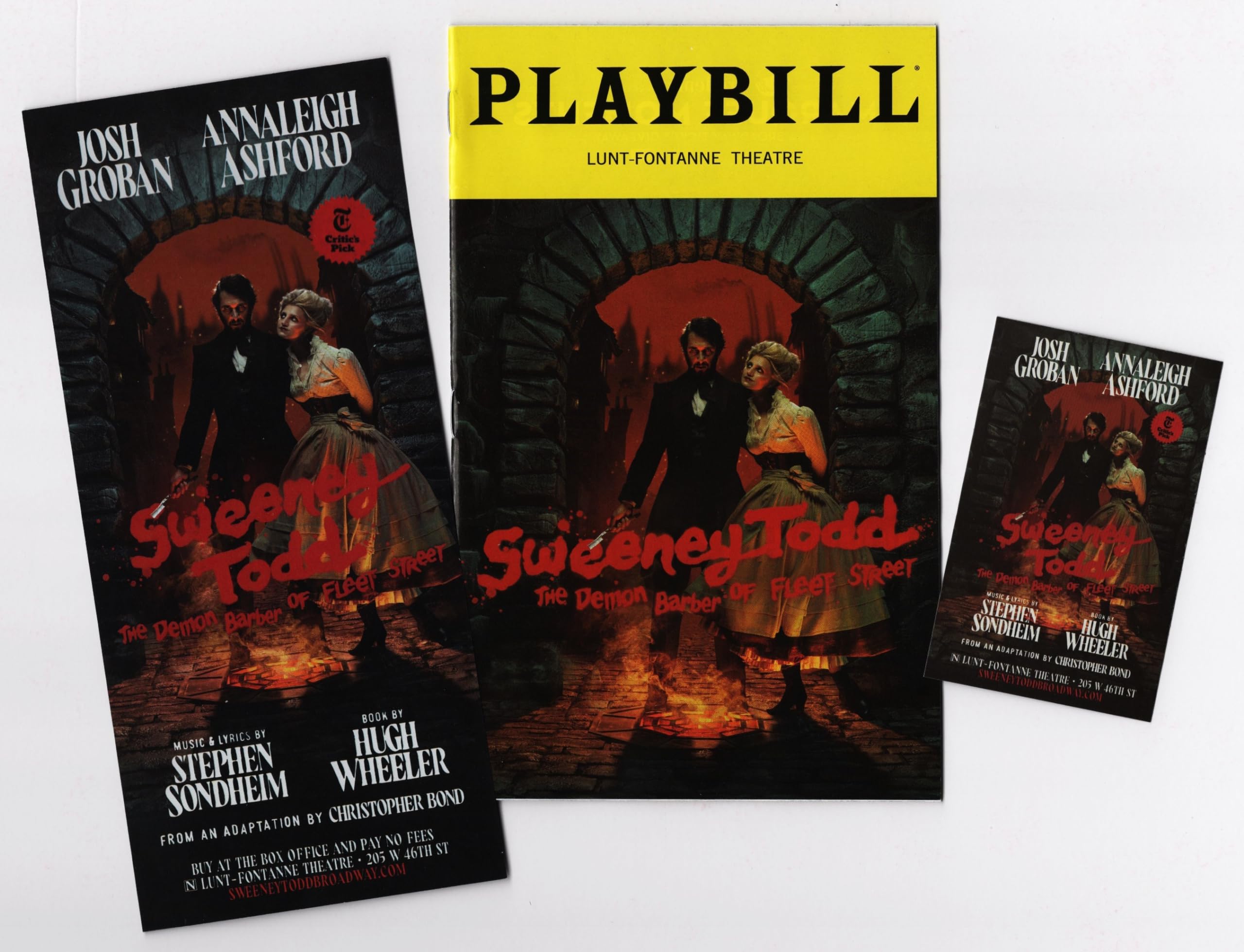 Stephen Sondheim "SWEENEY TODD" Annaleigh Ashford 2023 Broadway Playbill with (2