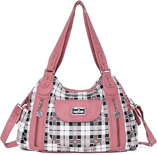 Angel Kiss Womens Vegan Leather Boston Shoulder Bag Top Handle Shoulder Bag