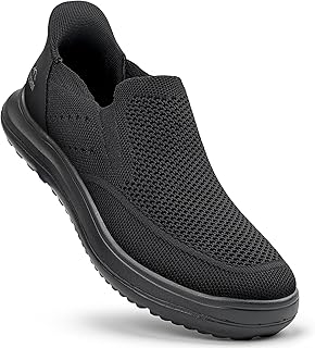 ODCKOI Slip On Trainers Men, Hands-Free Lace-Up Design, Comfortable Walking Running Gym Shoes