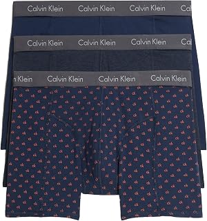 Calvin Klein Mens 100% Cotton Boxer Shorts