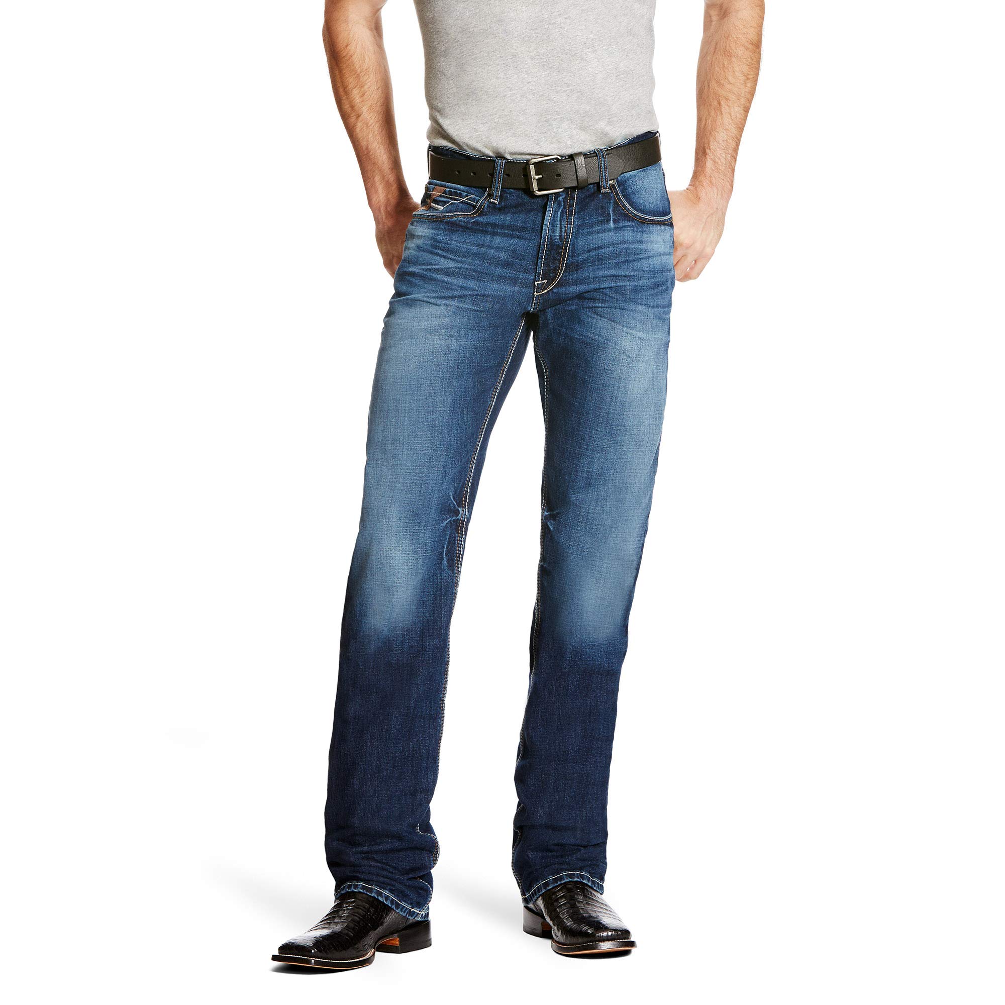ARIAT M7 Rocker Stretch Coltrane - Straight Leg Stackable Denim Pant - Men's Jea