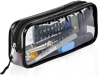 Zamasha Clear Pencil Case | 22x4x9 cm Stylish, Practical and Transparent Pencil Case | Versatile Storage for Stationery, Toiletries, Makeup, Travel & Office Supplies (Stationery Not Included)