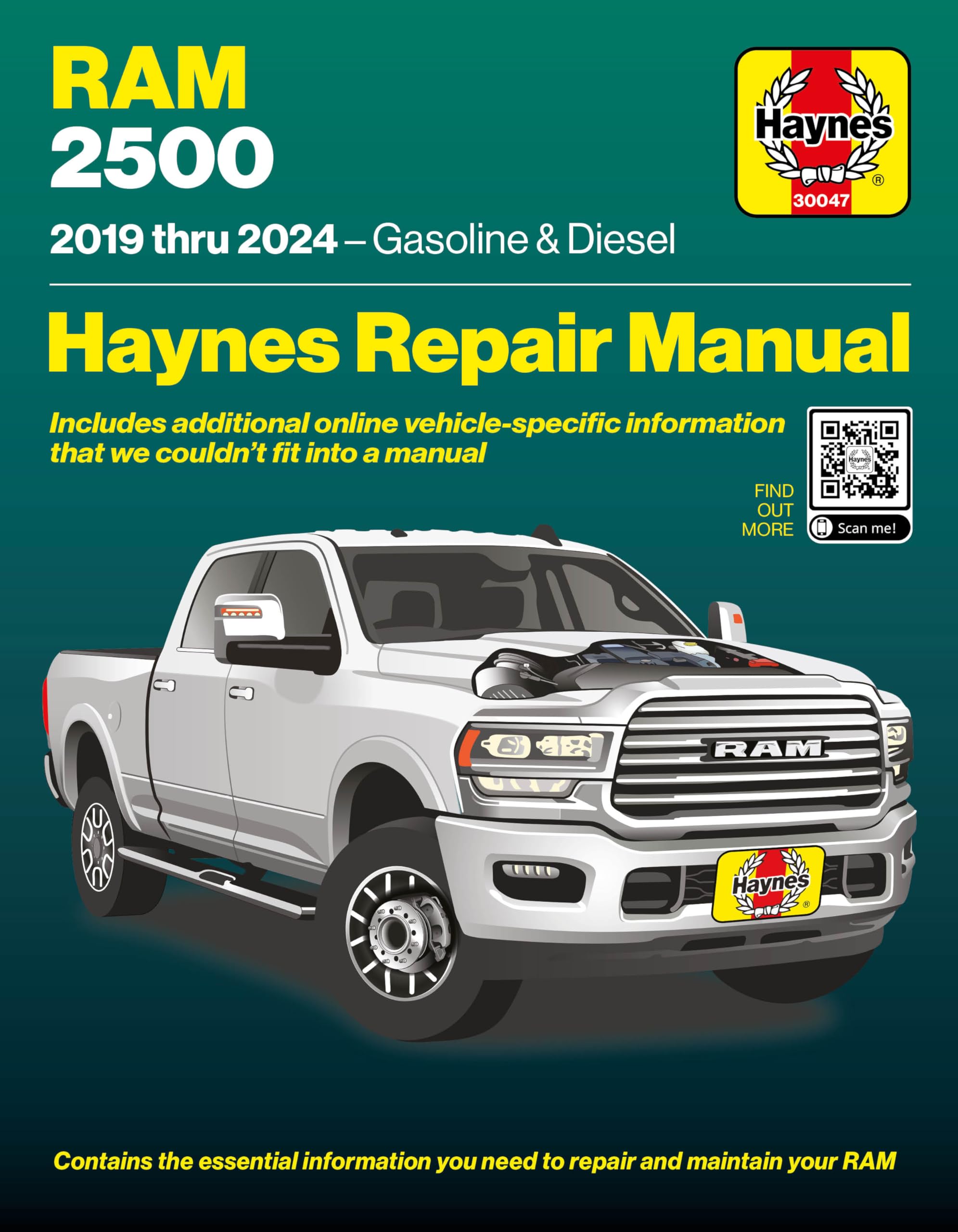 RAM 2500 (2019–2024) Haynes Repair Manual: Covers 6.4L Gas & 6.7L Diesel Engines