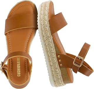 CUSHIONAIRE Melissa Espadrille Platform Wedge Sandal for Women