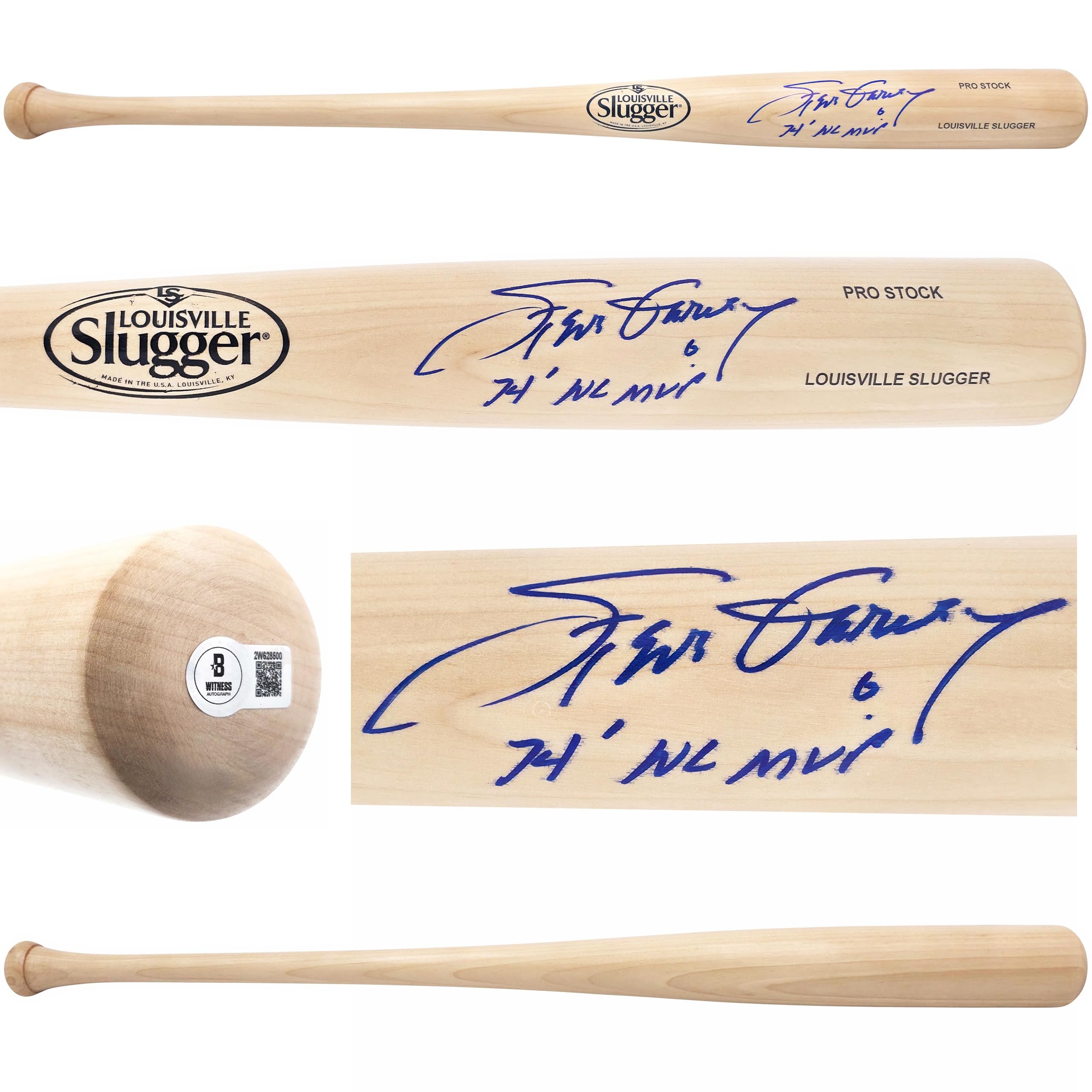 Steve Garvey Autographed Blonde Slugger Louisville Pro Stock Baseball Bat Dodger