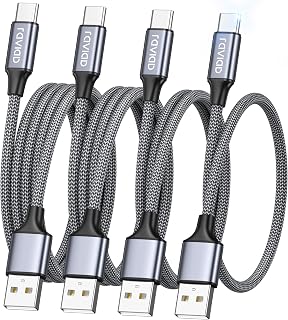 RAVIAD USB C Charger Cable [4Pack 0.5M+1M+2M+3M] USB to USB C Cable 3A Fast