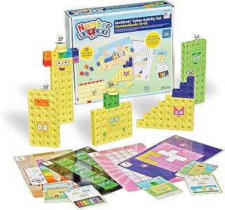 Learning Resources Numberblocks MathLink Cubes 31-40 Activity Set, Age 3+ | Back to School Educational Toy, KS1 and KS2 Maths Operations Confidence, Numberblock Characters for Visual STEM Learning