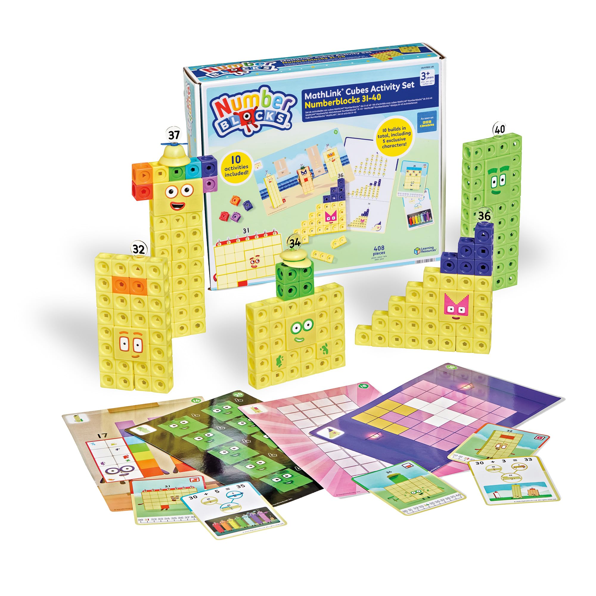Learning Resources Numberblocks MathLink Cubes 31-40 Activity Set, Age 3+ | Back