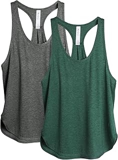 icyzone Yoga Sport Tank Top Women's Racerback Running Top Fitness Running Shirt Top