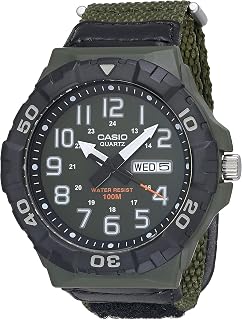 Casio Serie MRW200H | Orologio analogico da uomo | Design sportivo | Resistenza all'acqua fino a 100 metri | Display della data | Lunetta rotante | Orario regolare (HR, Min, SEC, PM, Date, Day) |