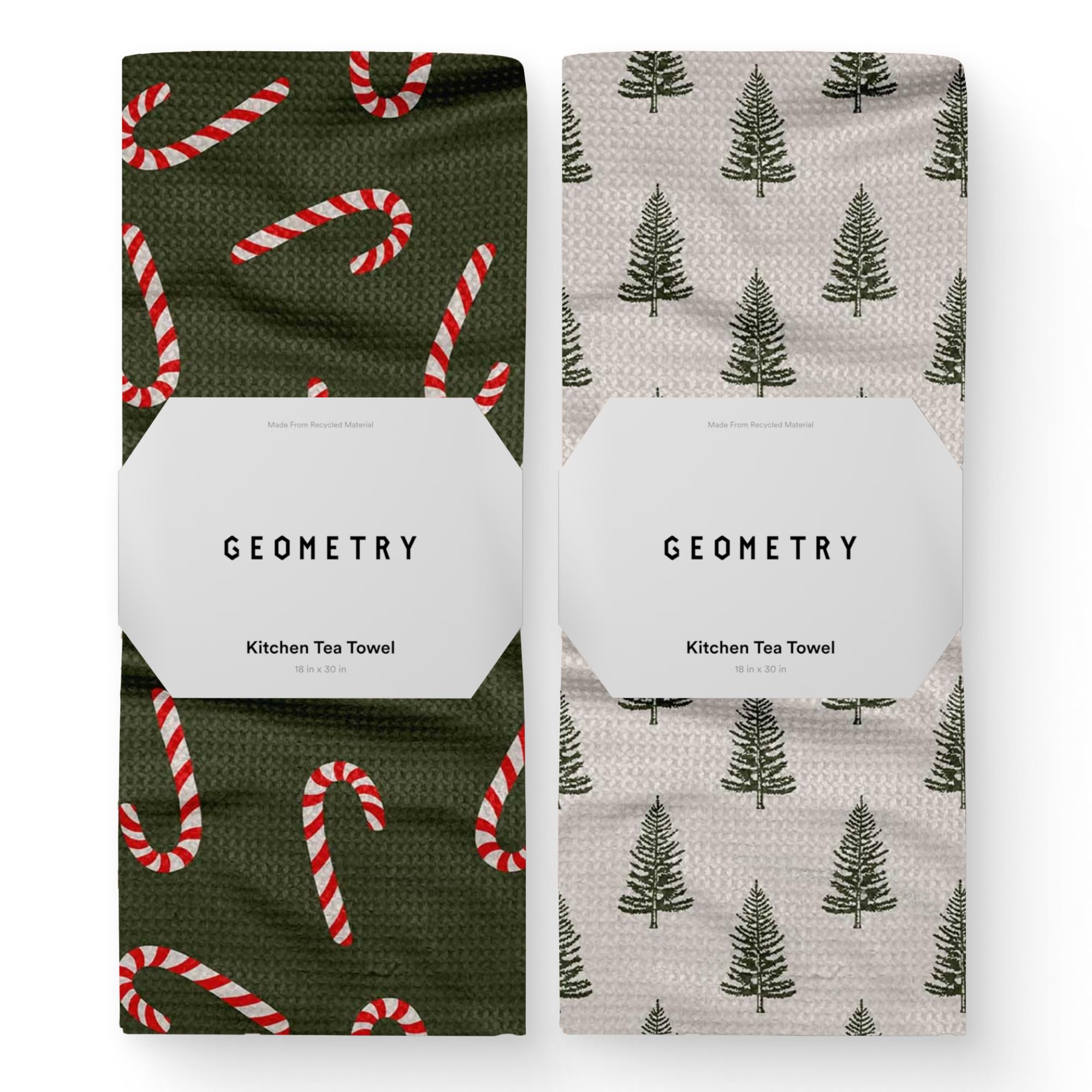 GEOMETRY Christmas Kitchen Towels - Quick Dry Microfiber Cloth Dish Towels for K