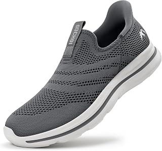 ODCKOI Men's Shoes Grey Sports Fitness Running Tennis Shoes