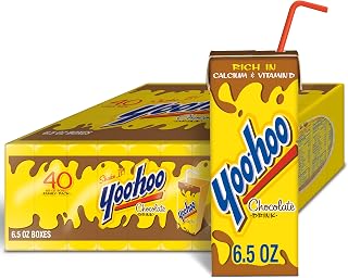 Yoo-hoo Chocolate Flavored Drink, 6.5 fl oz Boxes 40 Pack, Ready to Caffeine-Free, 99% Fat- High in Calcium & Vitamin D
