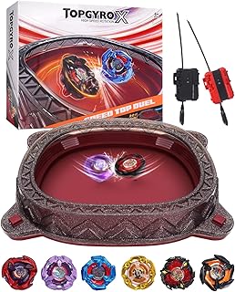 BGOVTAPO X Battle Arena Ultimate Set – 6 X Tops, 2 Launchers and 1 Stadium | High-Speed Clashes, Competitive Spinning Top Battle Set for Kids Ages 6+