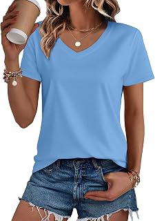 SMENG Women's Cotton Short Sleeve Casual Fit Breathable Fashion T-Shirt