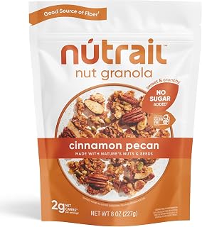 NuTrail Nut Granola Cereal, Cinnamon Pecan, No Sugar Added, Gluten Free, Grain Free, Keto, Low Carb, Healthy Breakfast 8 oz. 1 Count