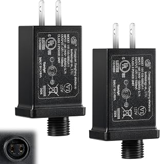 2PCS Replacement Yard Inflatable Adapters,Low Voltage Transformers US Plugs | 12V 1.5A Class 2 Power Supply for Halloween, Thanksgiving and Christmas Yard Inflatables and Outdoor Decor