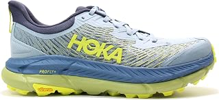 HOKA ONE ONE Men's M Mafate Speed 4 Sneaker, Stone Blue/Dark Citron, 12.5 UK