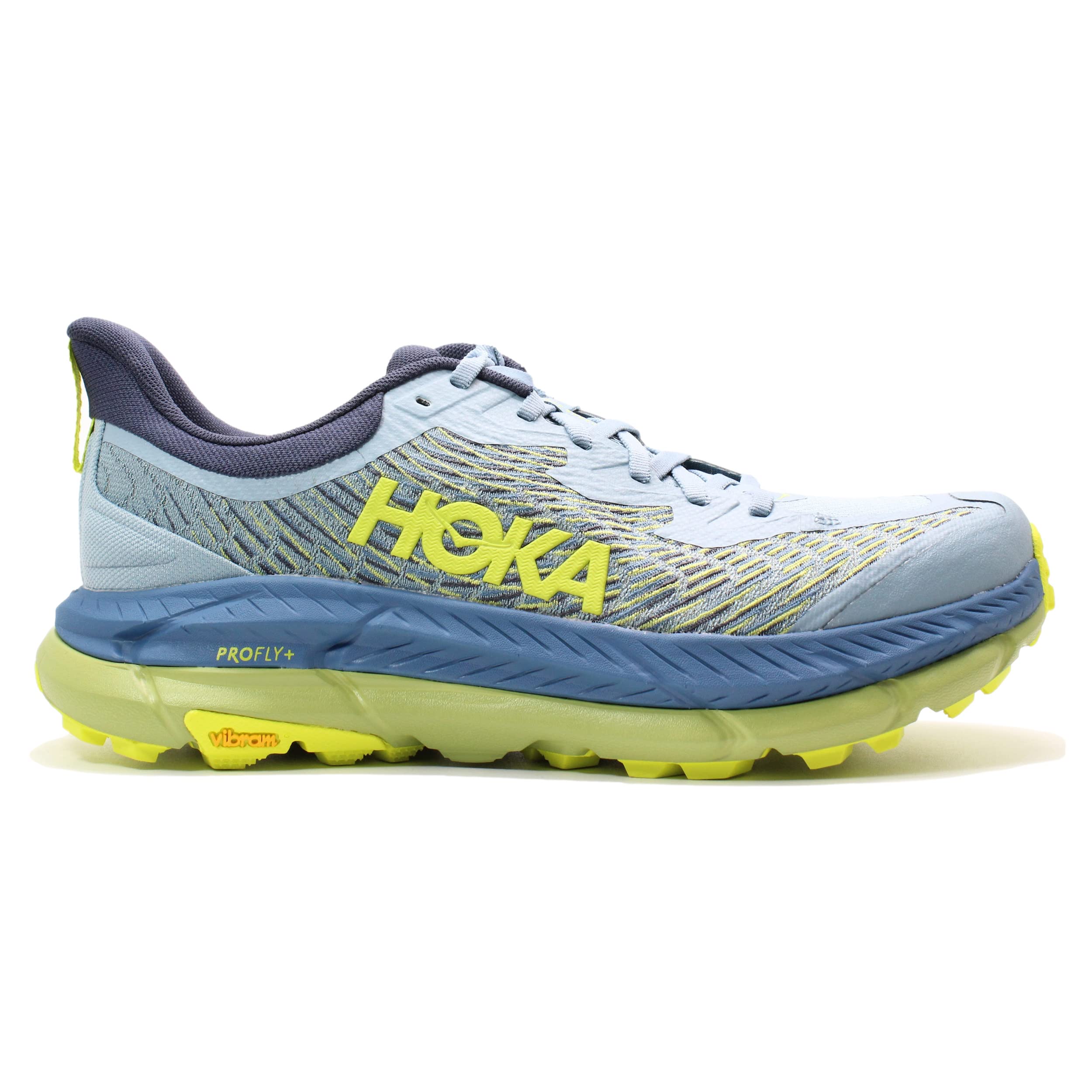 HOKA ONE ONE Men's M Mafate Speed 4 Sneaker, Stone Blue/Dark Citron, 12.5 UK