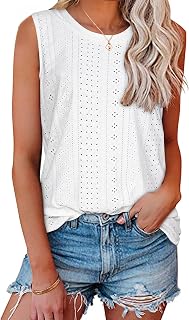 JOELLYUS Women's Tank Tops Summer Sleeveless Graphic Shirts Loose Casual Tunic Blouse Tees