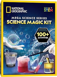National Geographic Science Magic Kit, Science Kit for Kids with 100+ Unique Experiments and Magic Tricks, Chemistry Set and STEM Project, A Great Gift