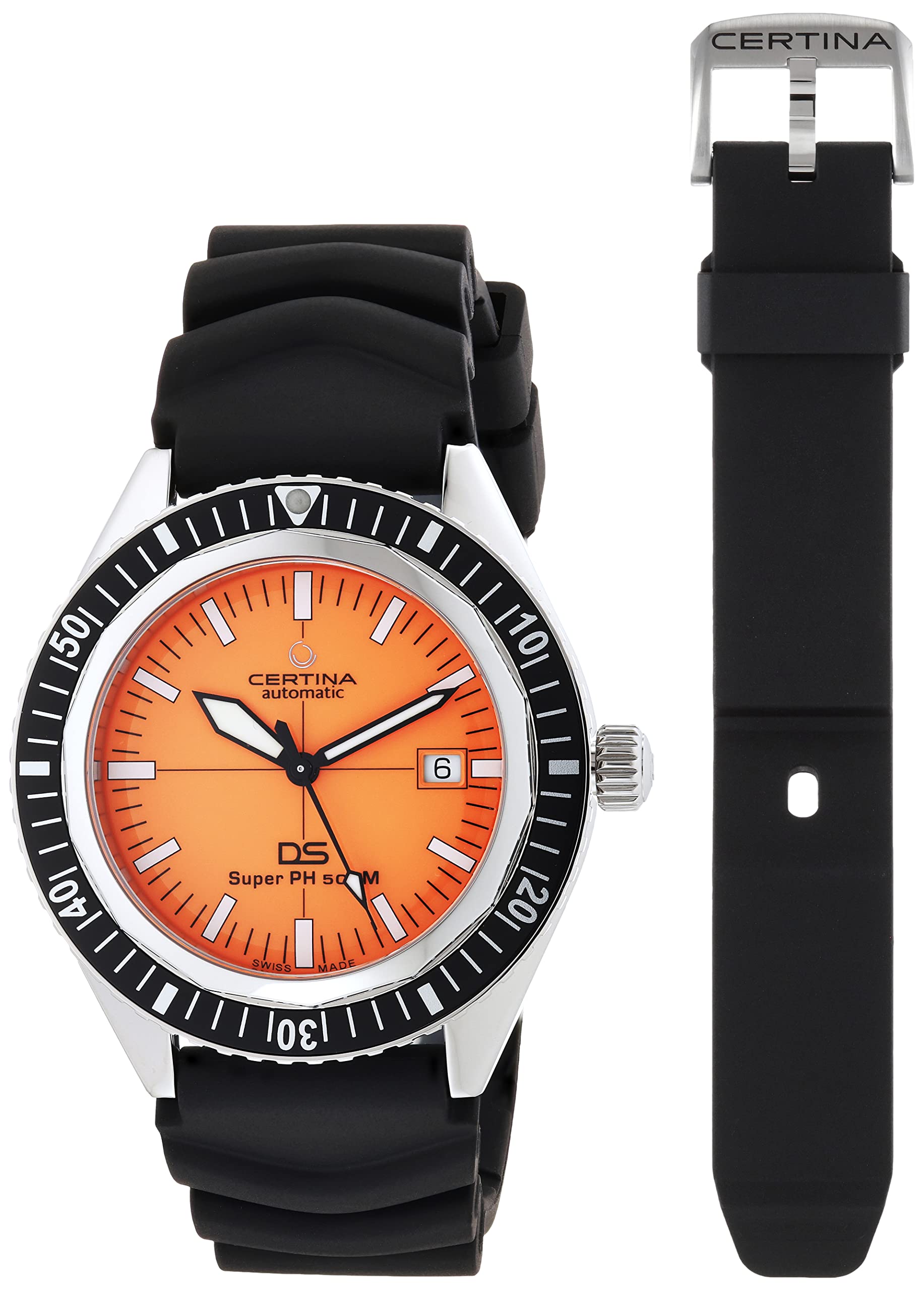 Certina, Mens, DS SUPER PH500M, Stainless Steel, Swiss Automatic, Diving Watch, 