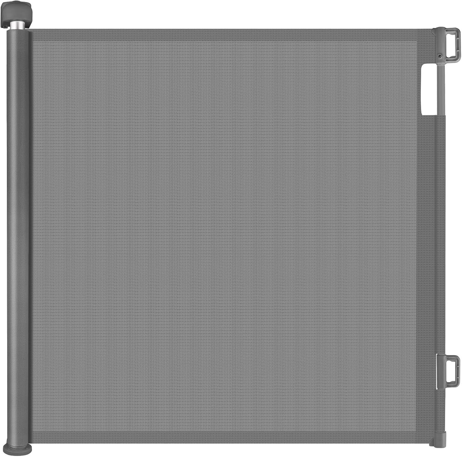 GREENSAPPIRE Retractable Stair Gate for Baby and Dog 140cm x 86cm Grey | Tall Re