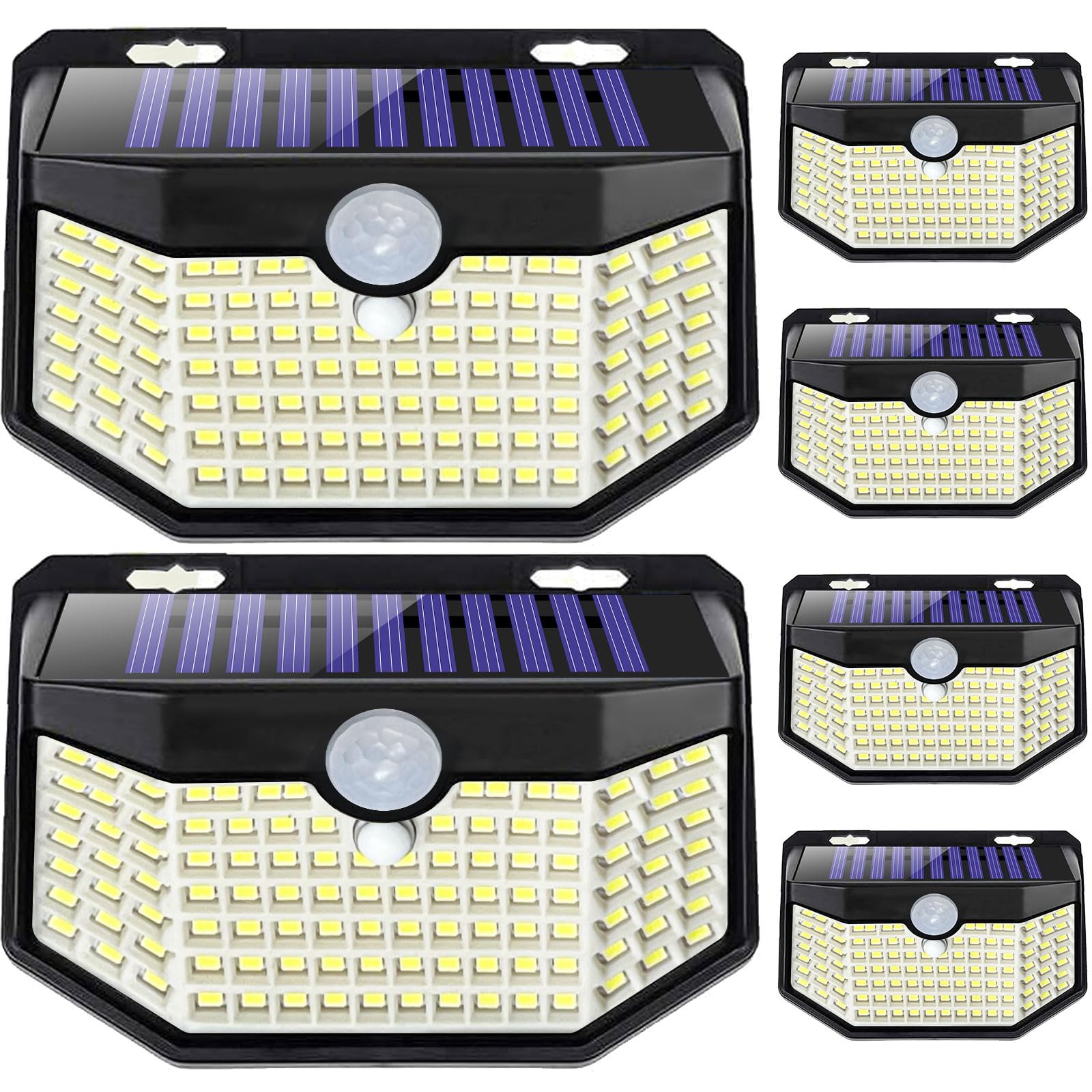 HMCITY 120 LED Outdoor Solar Lights with Motion Sensor and 3 Lighting Modes, IP6