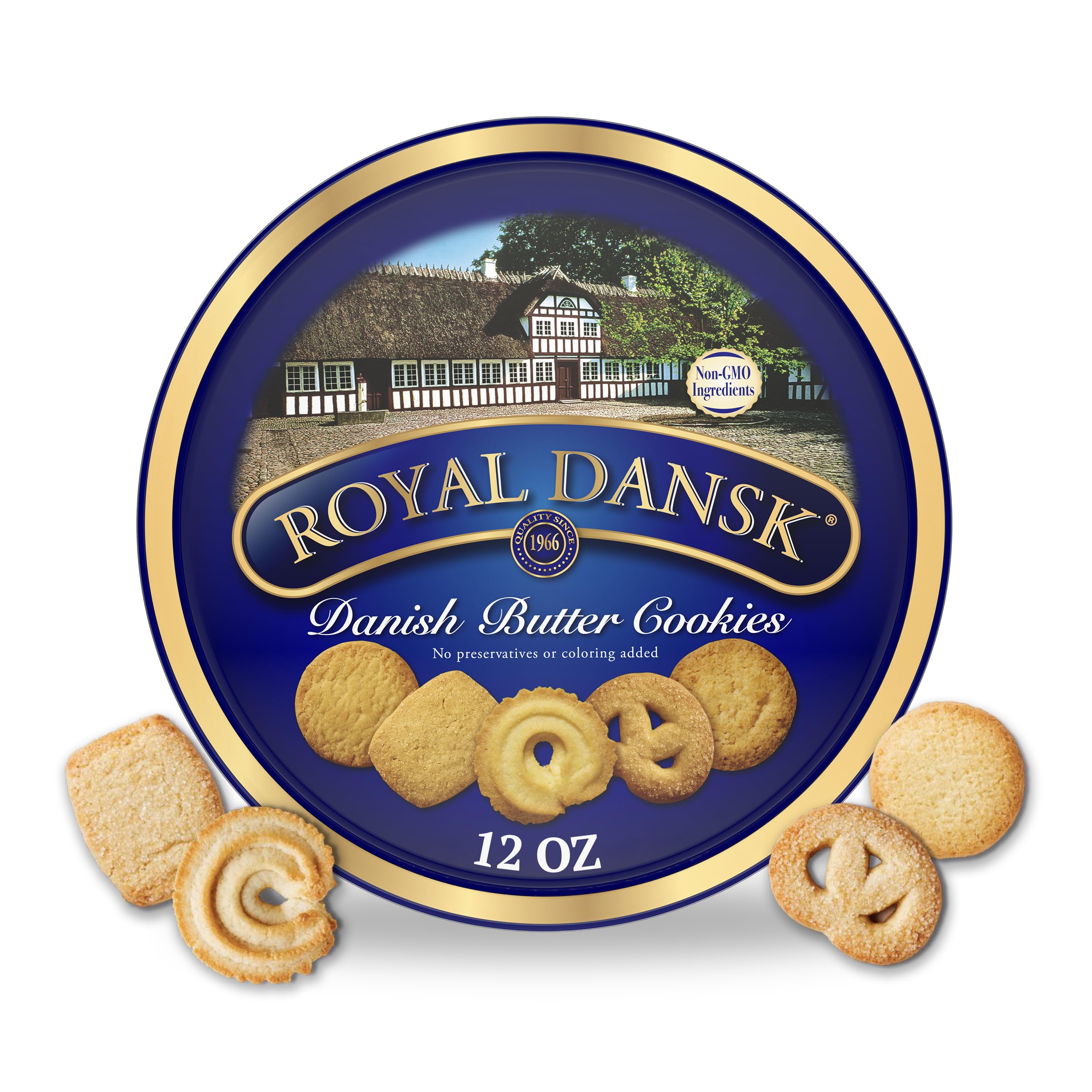 Royal Dansk Butter Cookies, Assorted Snacks Made with Real Butter, 12 Oz | Perfe