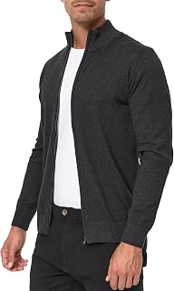 Indicode Men Lau Cardigan with Turtleneck made of 80% cotton