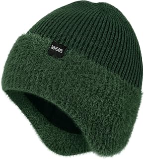 Wmcaps Winter Beanie Hat with Fleece Lining and Earmuffs for Men and Women