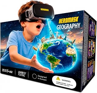 Heromask VR Headset for Kids 5-12 · Geography Games Virtual Reality | Countries, capitals & flags through play in VR. iPhone/Android. Original educational gift for kids